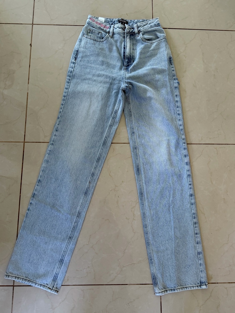 PLAYBOY Pale Blue Straight-Leg Jeans